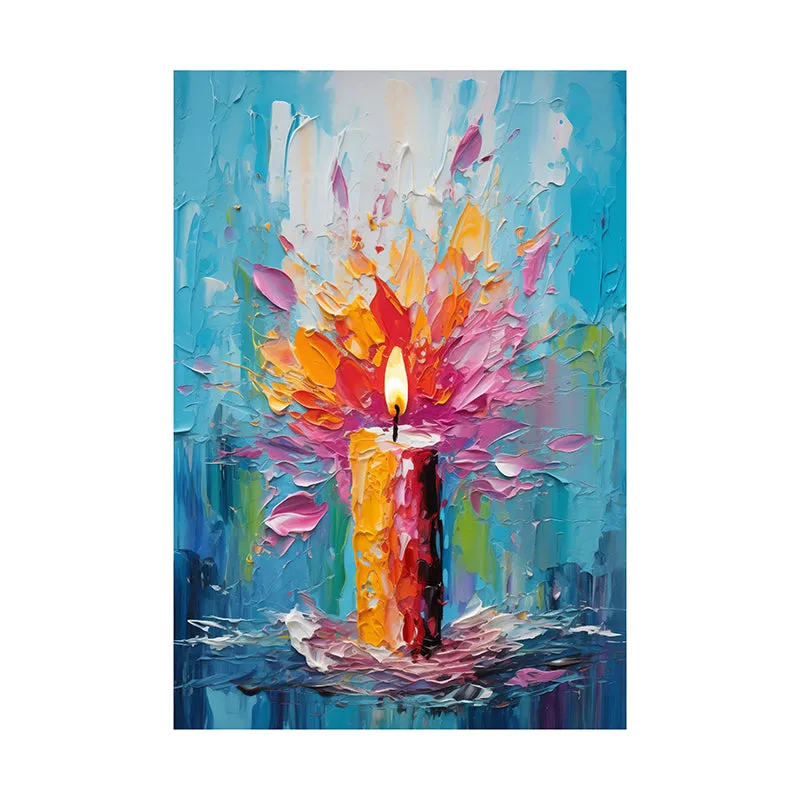 Technicolor Light Canvas Wall Painting - Set Of Two media 3