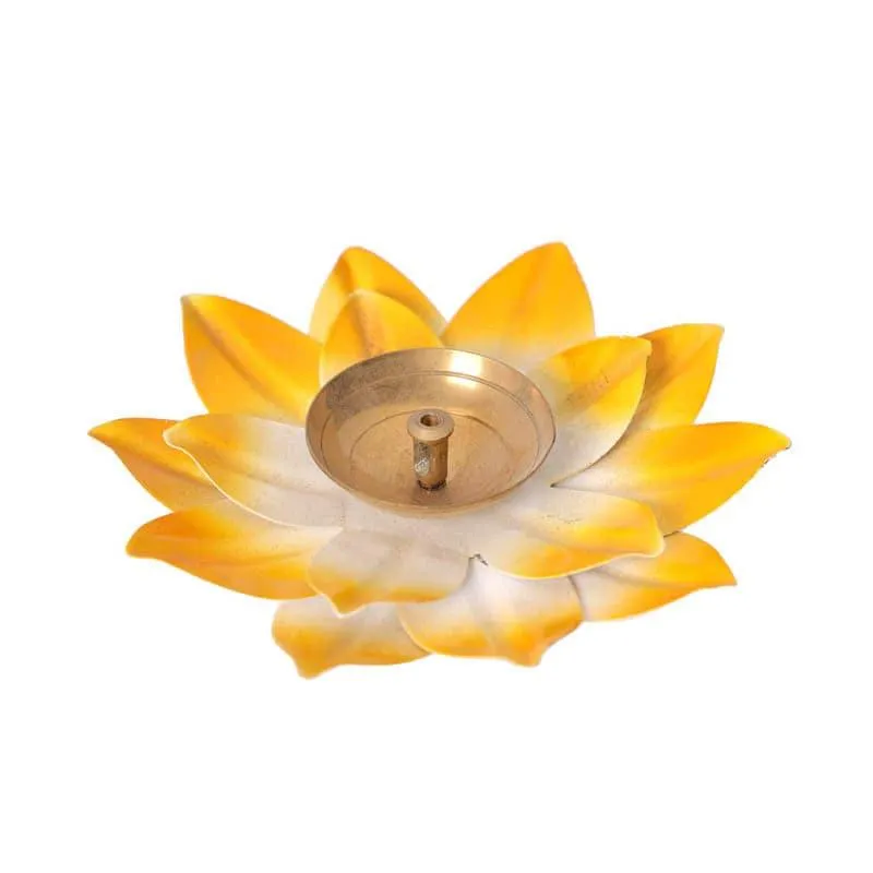 Lotus Diyas (Red & Yellow) - Set Of Two media 5