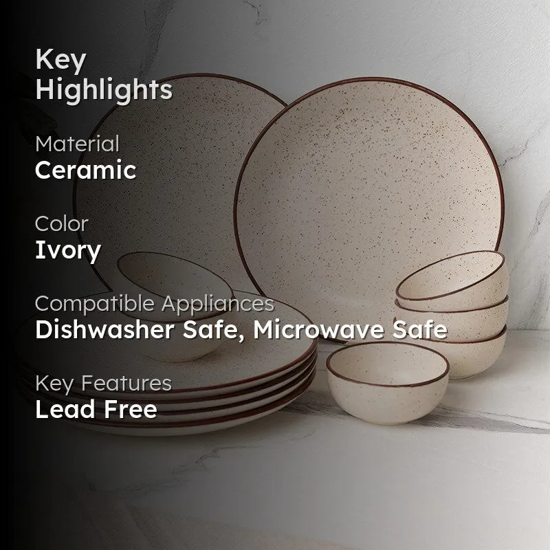 Kestha Dinner Set (Beige) - 12 Piece Set media 2