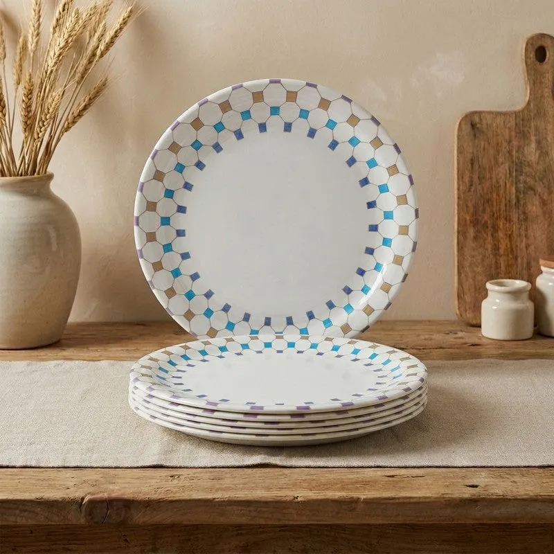 Arris Melamine Quarter Plates - Set of Six media 1