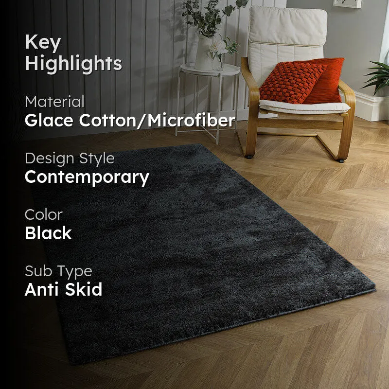 Nuo Luxe Micro Fiber Area Rug - Charcoal media 2