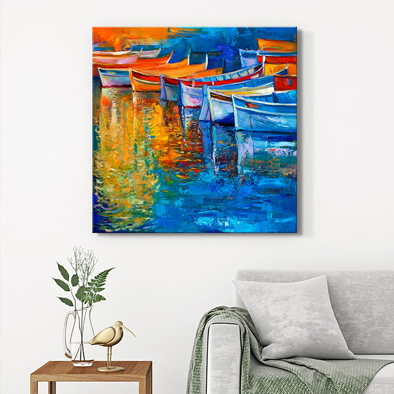Rang Birang Boats Wall Painting