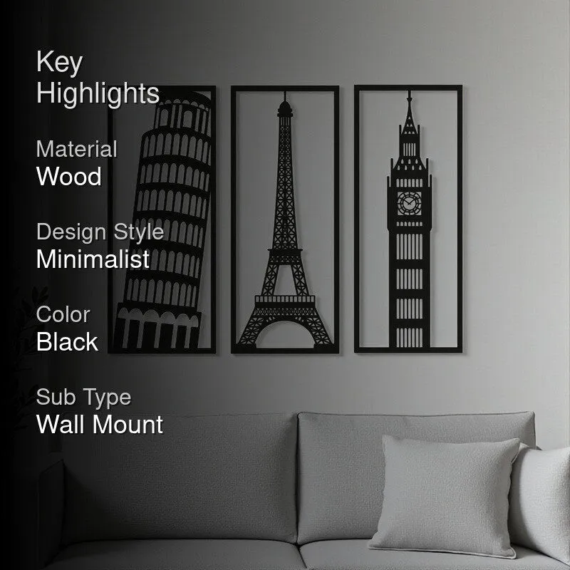 The UK Tour Wooden Wall Accent - Set Of Three media 2