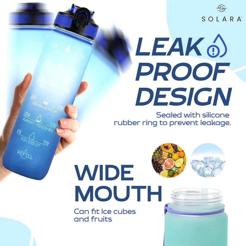 Solara Sportiq Plastic Water Bottle (1000 mL) - Blue media 4