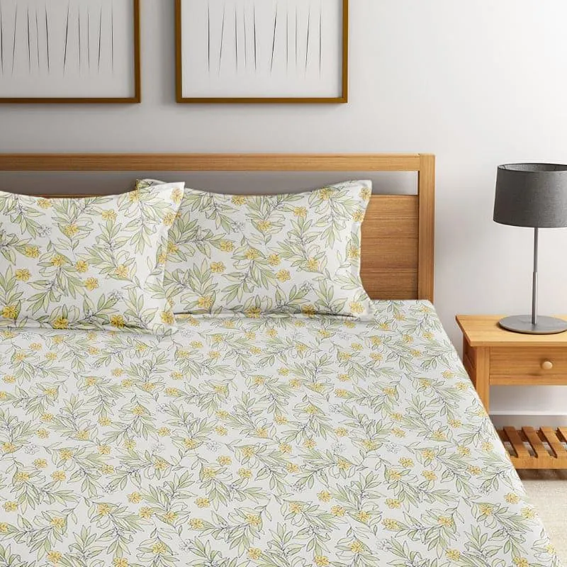 Armona Floral Microfiber Bedsheet Old - 130 GSM media 4