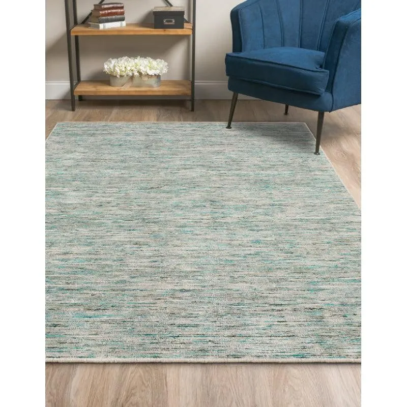 Heritage Hand Loomed Wool Rug - Sea Blue media 3
