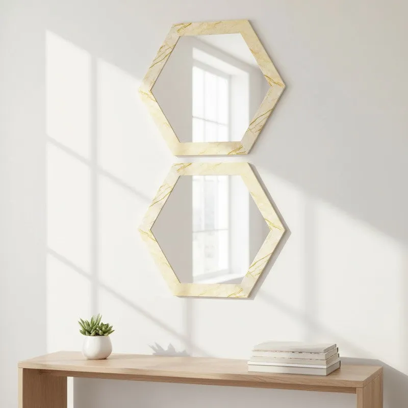 Monotri Wall Mirror With PVC Frame - Set Of Two media 3