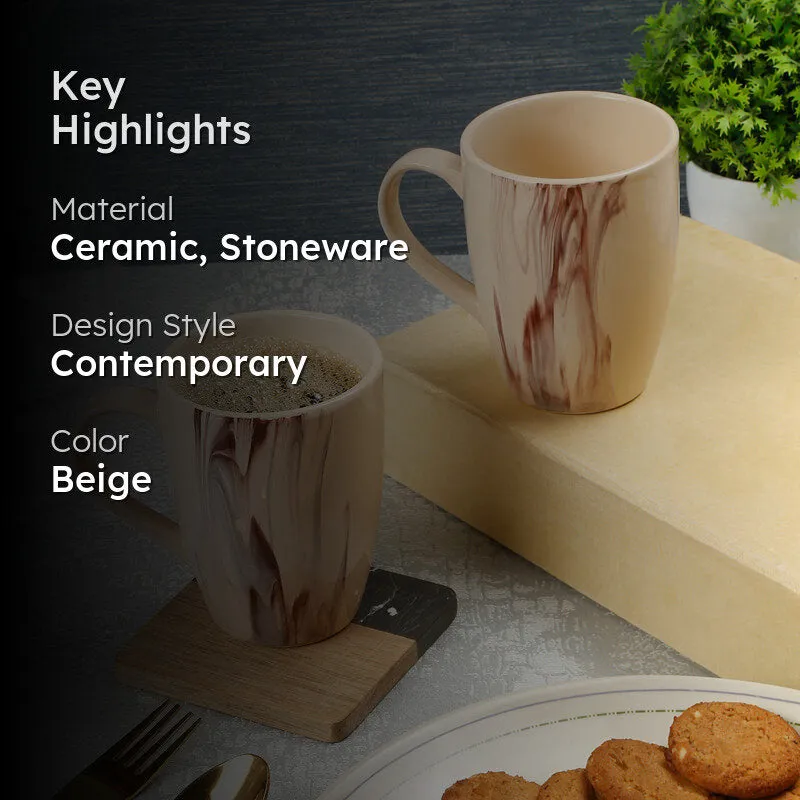 Cosmic Ceramic,Stoneware Coffee Mug (300 mL Each) - Set Of Two media 2