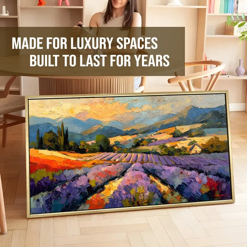 Lavender Fields Canvas Wall Painting With Frame media 5