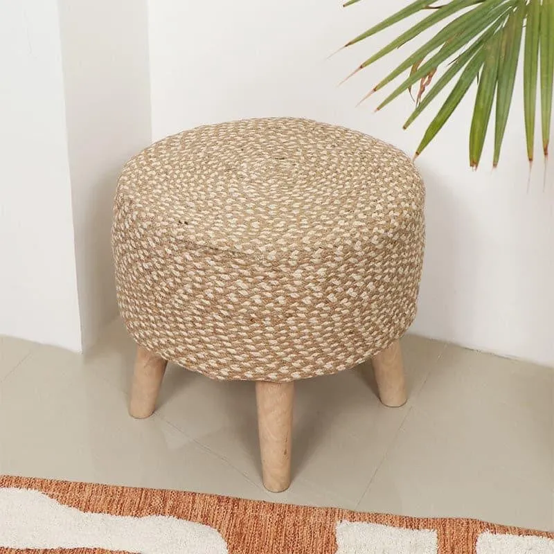 Miya Cotton Ottoman - Beige media 1