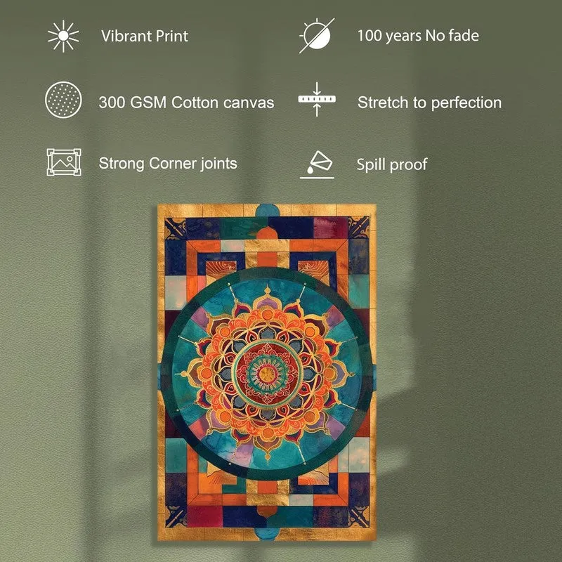 Emerald Mandala Wall Art Without Frame media 8