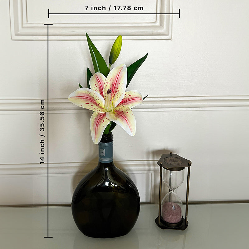 Faux Everlasting Lily Flower Stick - Beige media 4