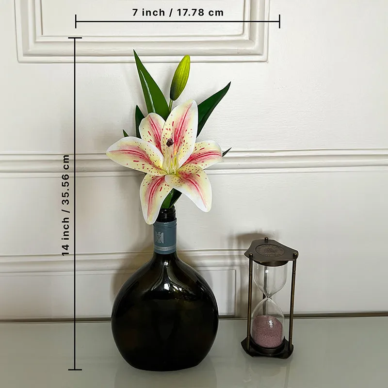 Faux Everlasting Lily Flower Stick - Beige media 4
