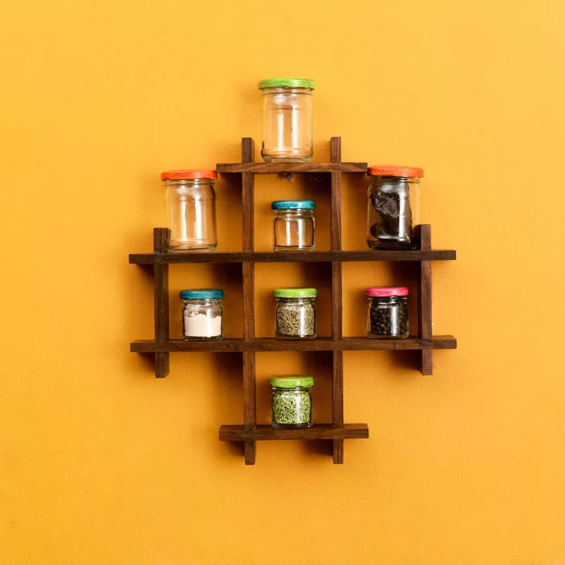 Sheza Wall Shelf with Storage Jar - Nine Piece Set media 1
