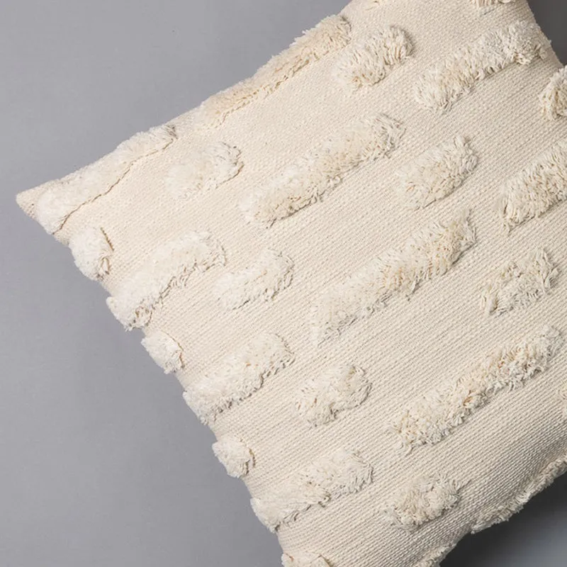 Dot n Dash Tufted Cushion Cover - Beige media 4