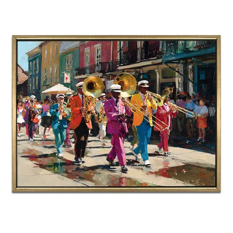 Marching Notes Canvas Wall Painting With Frame media 3