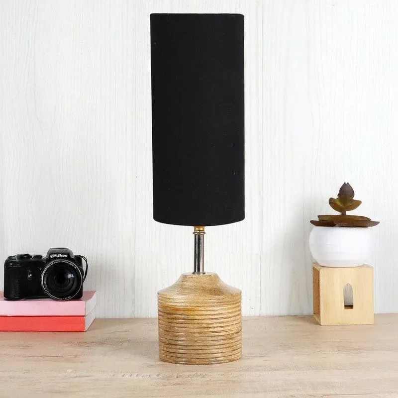 Solids Galore Fabric Table Lamp - Black,Brown media 3