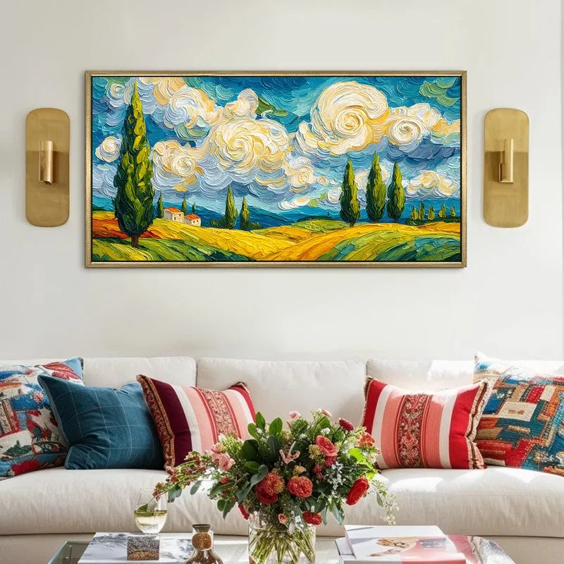 Skycrest Canvas Wall Painting With Frame media 1