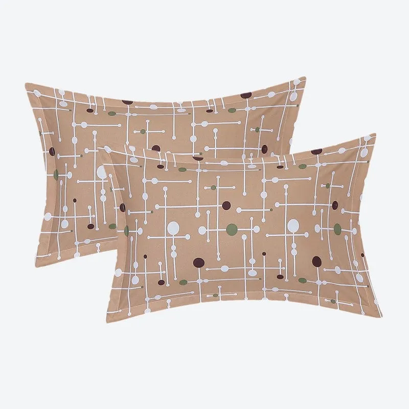 Monte Carlo Bloom Bliss Cotton Bedsheet (Peach,Beige) - 104 TC media 8