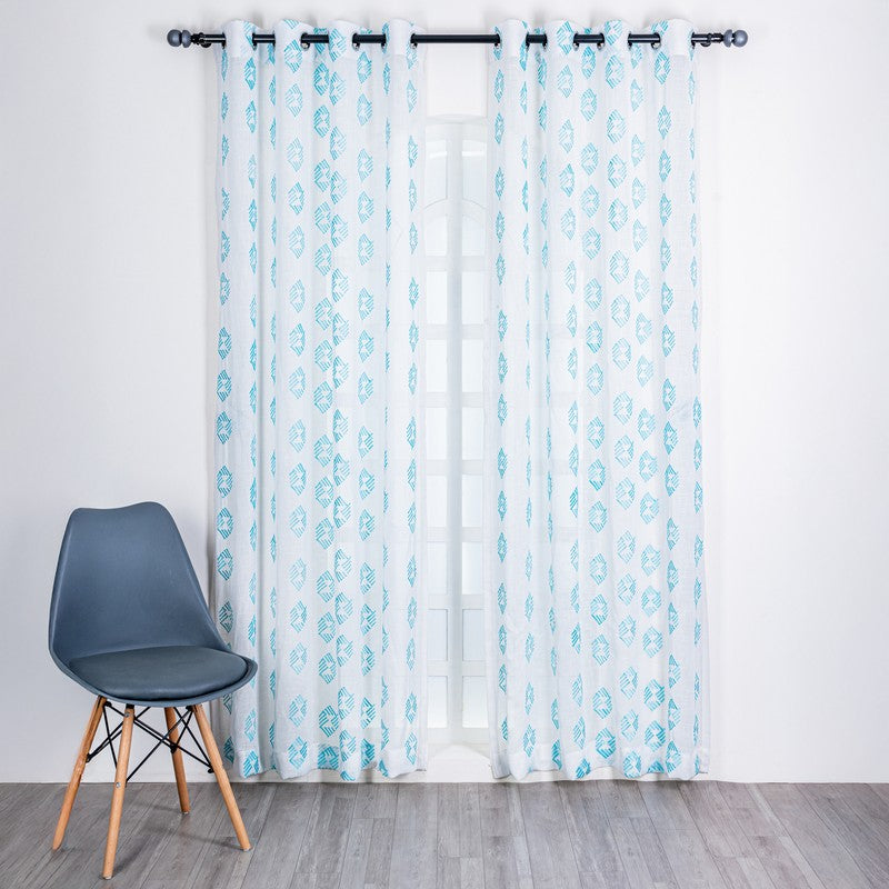 Orivra Expression Print Curtain - Set Of Two media 3