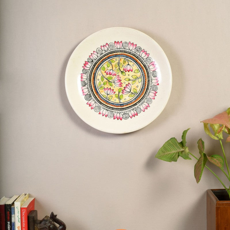 Meyral Floral Mandala Ceramic Wall Accent