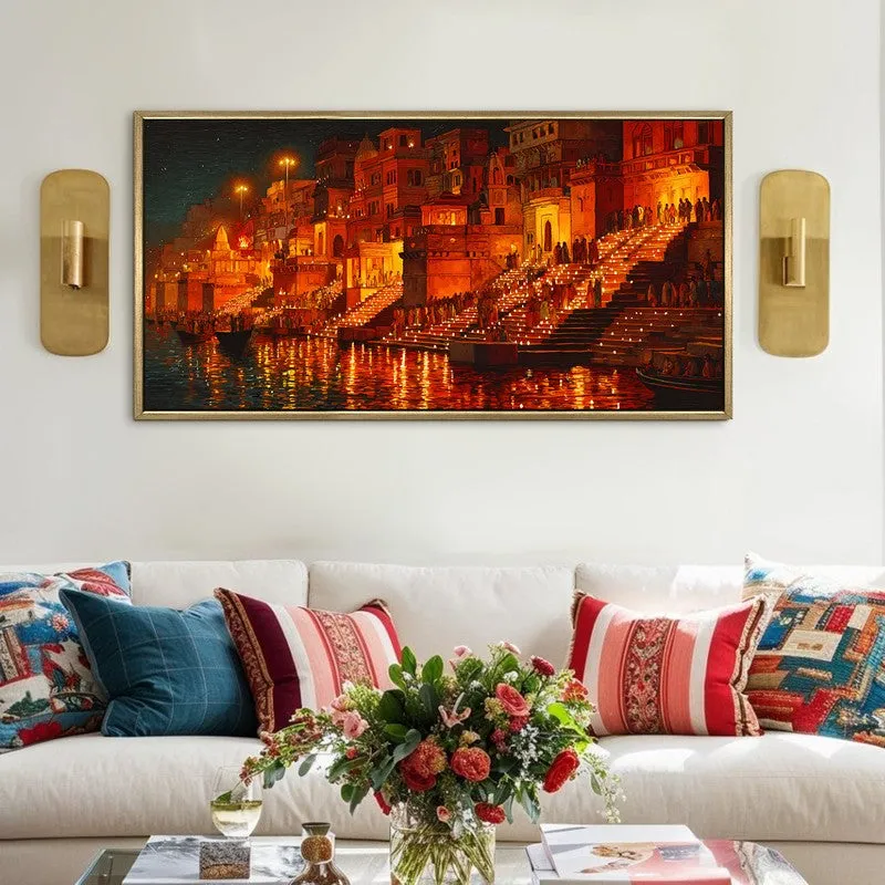 When Kashi Lights the River Wall Art media 3