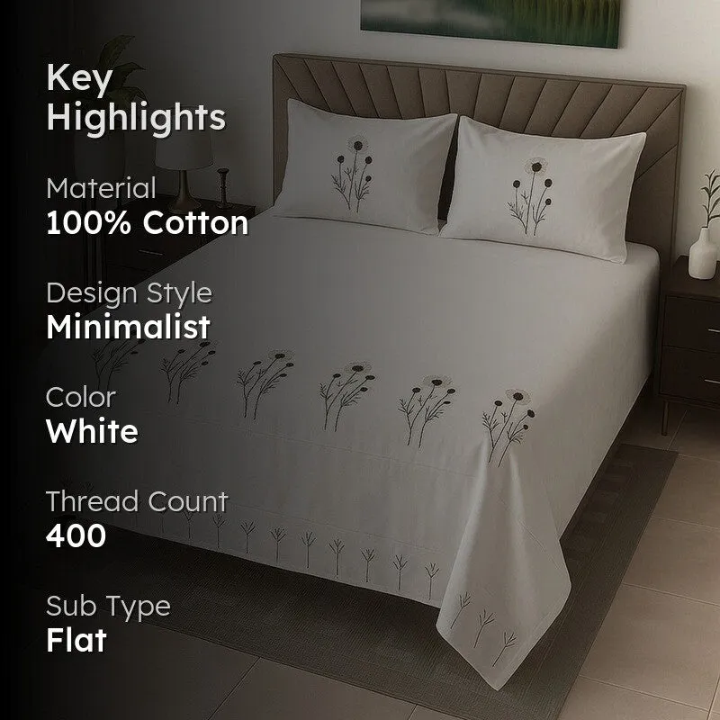 Floral Breeze Cotton Bedsheets - 400 TC media 2