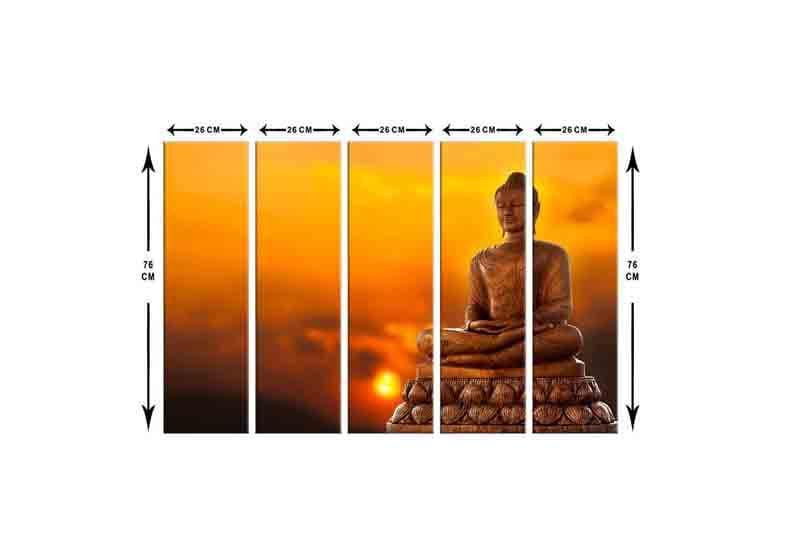 Buddha In Meditation Wall Art - Set of Five media 8