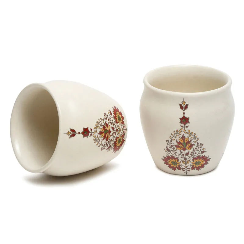 Gardenia Handcrafted Ceramic Kulhad (220 mL) - Set Of Six media 4