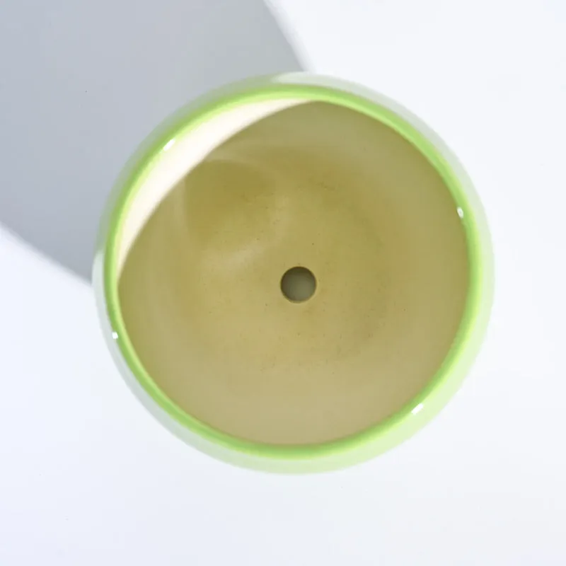 Ugaoo Apple Light Green Ceramic Pot- Medium media 4