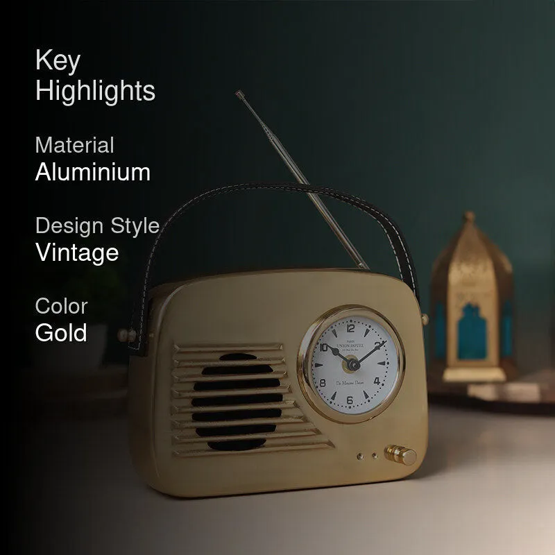 Melody Minutes Table Clock - Gold media 2