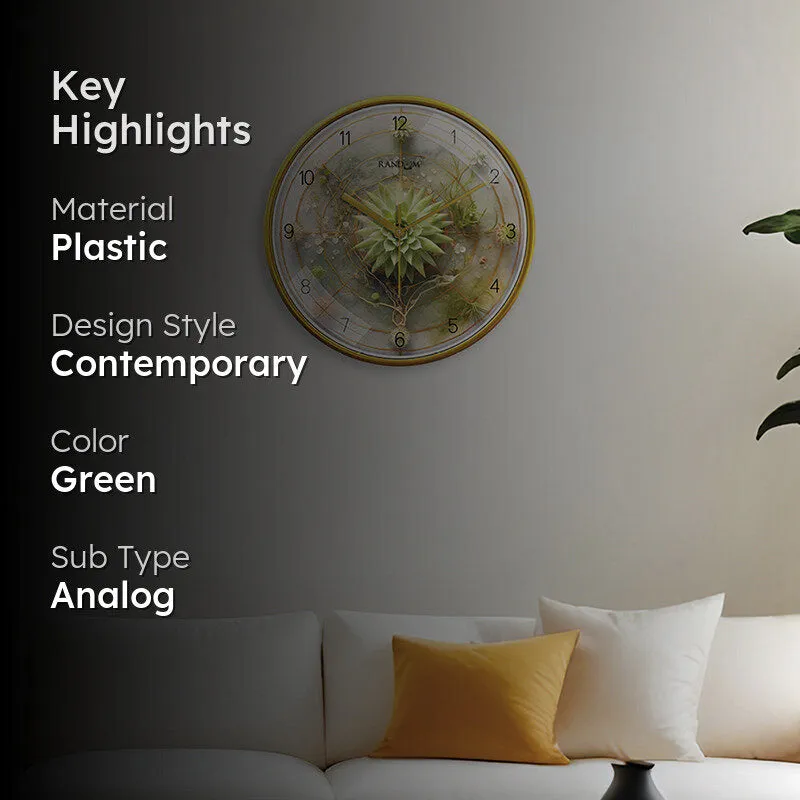 Aloe Hour Analog Wall Clock media 2