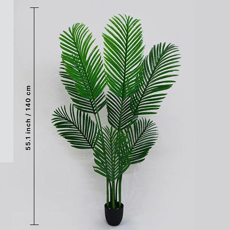 Faux Everlasting Areca Palm Plant With Black Plastic Pot - 140 cm (4.6 ft) media 4