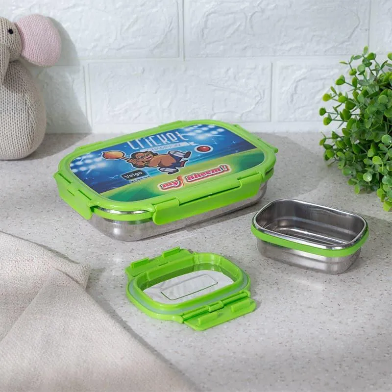 Cricket Wicket Green Lunch Box (775/150 mL) - Two Piece Set media 1