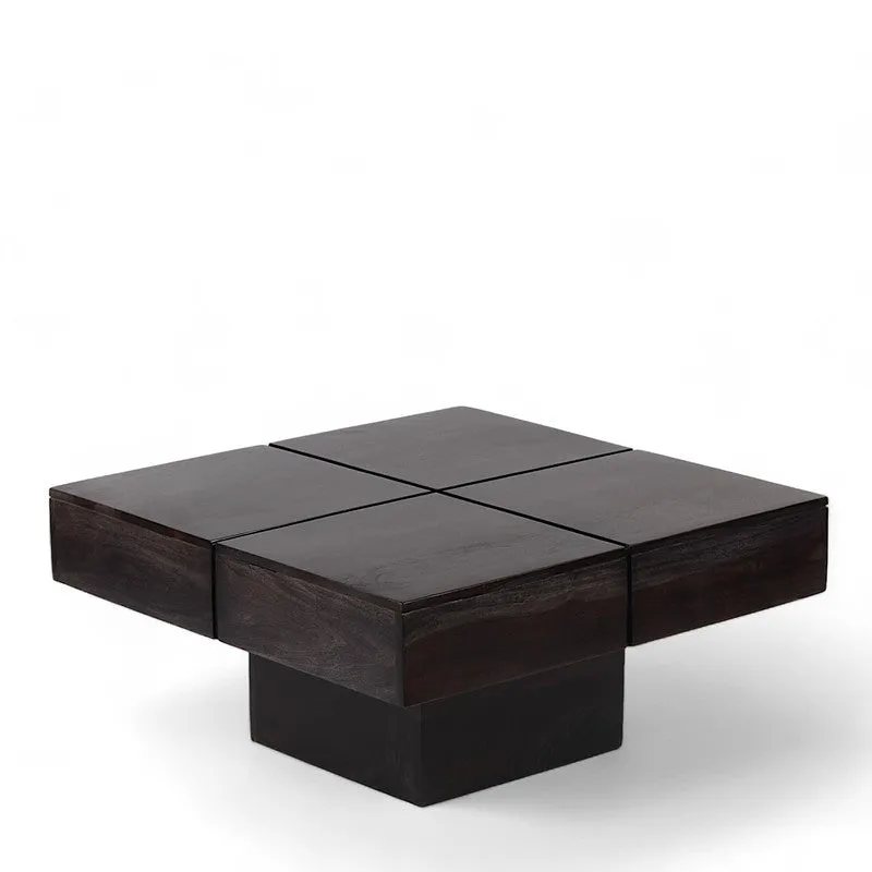 Tervon Sheesham Wooden Center Table - Taupe media 5