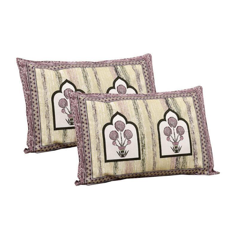 Imperial Blooms Cotton Bedsheet (Purple) - 120 TC media 4