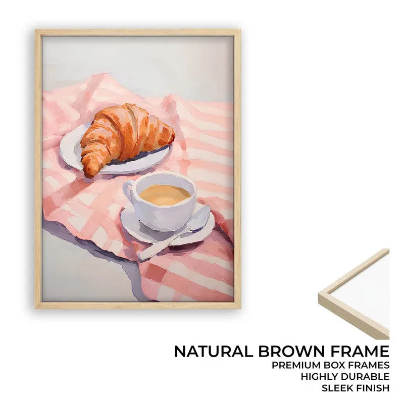 Blush Sip Archival Canvas Wall Art - Brown media 9