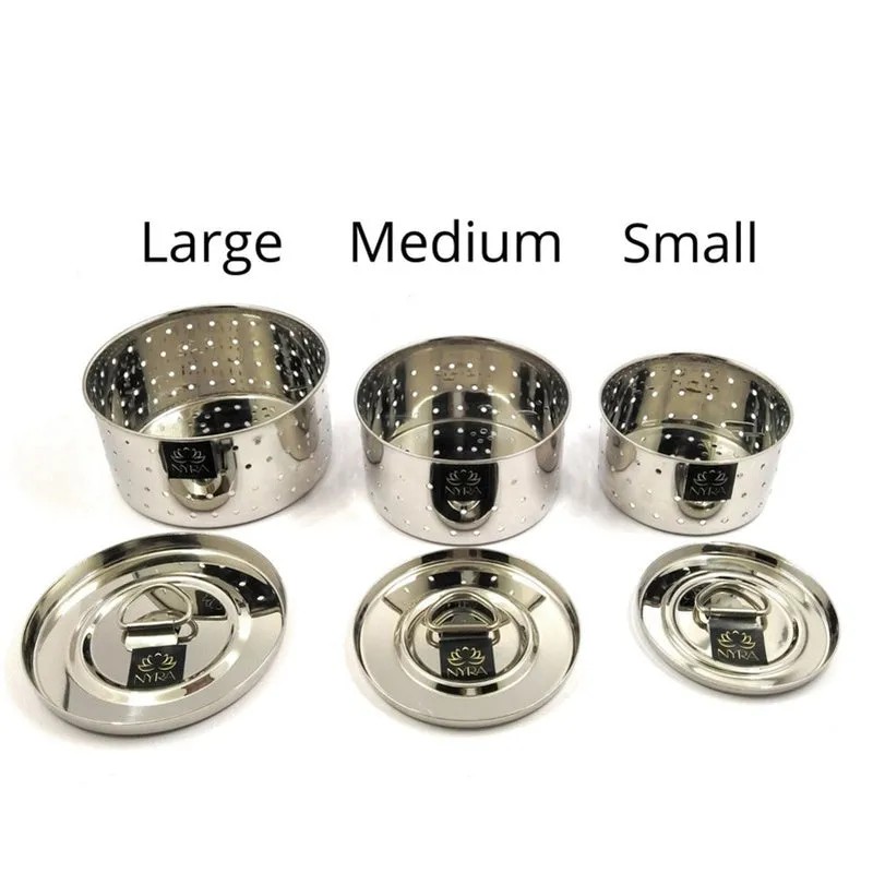 Hive Silver Stainless Steel Containers - Set Of Three media 3