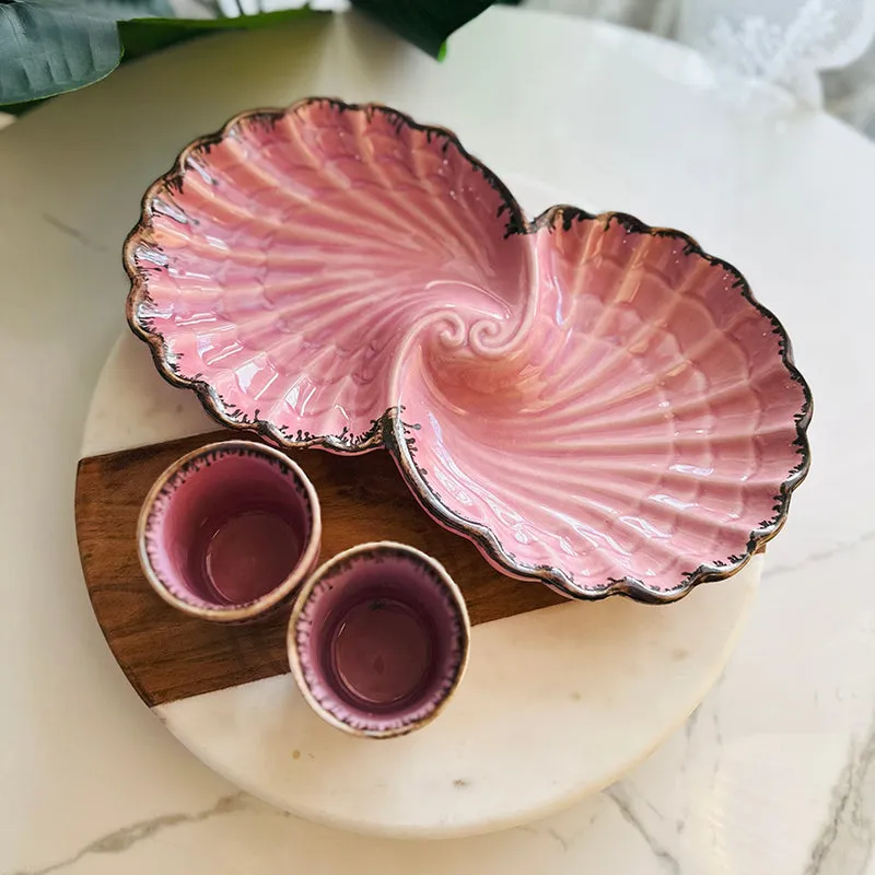 Shelliv Ceramic Platter with Kulhad - Three Piece Set media 3