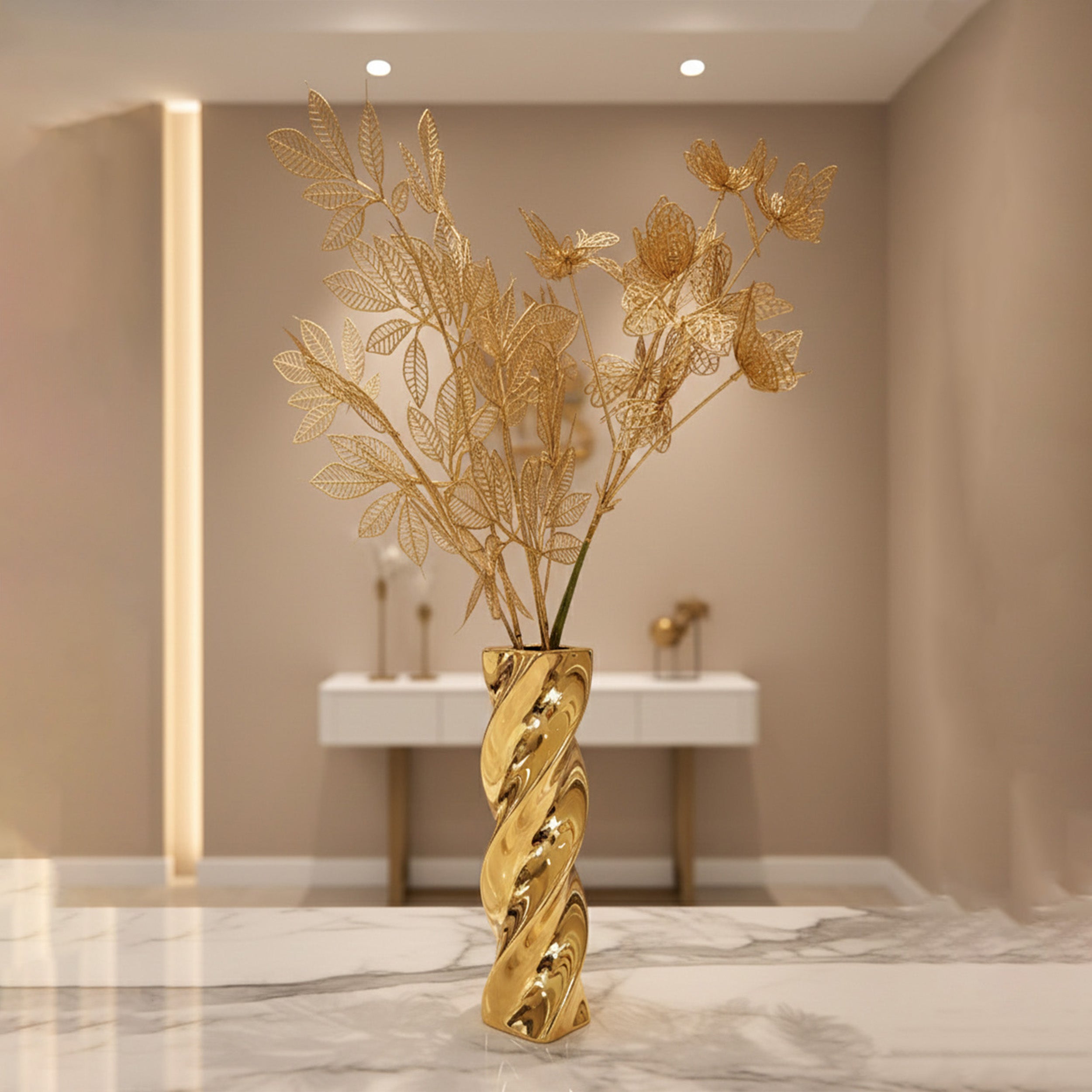 Foliage Butterfly Artificial Stems- Set Of Two media 12