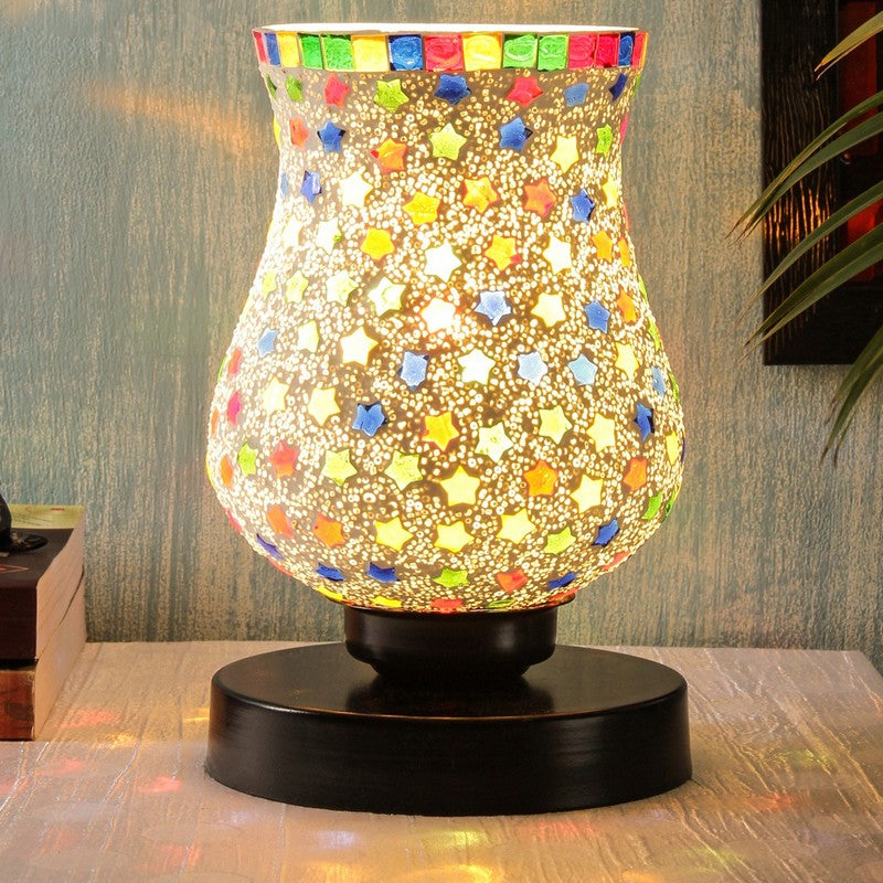 Lunara Mosaic Glass Table Lamp - Multicolor