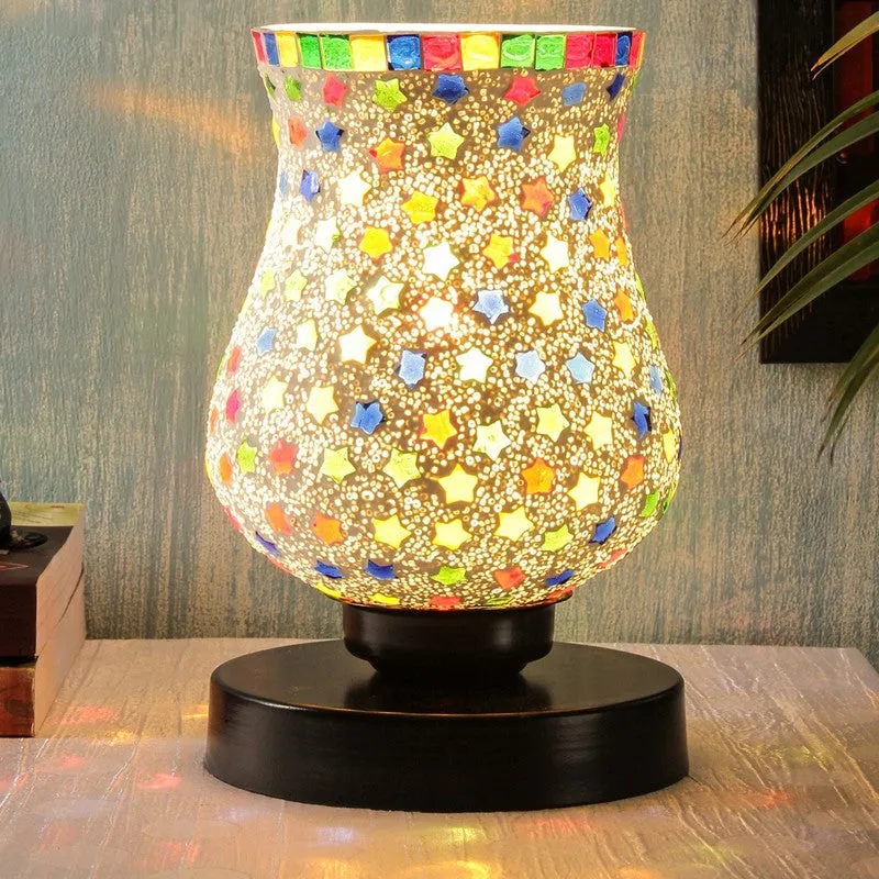 Lunara Mosaic Glass Table Lamp - Multicolor media 1