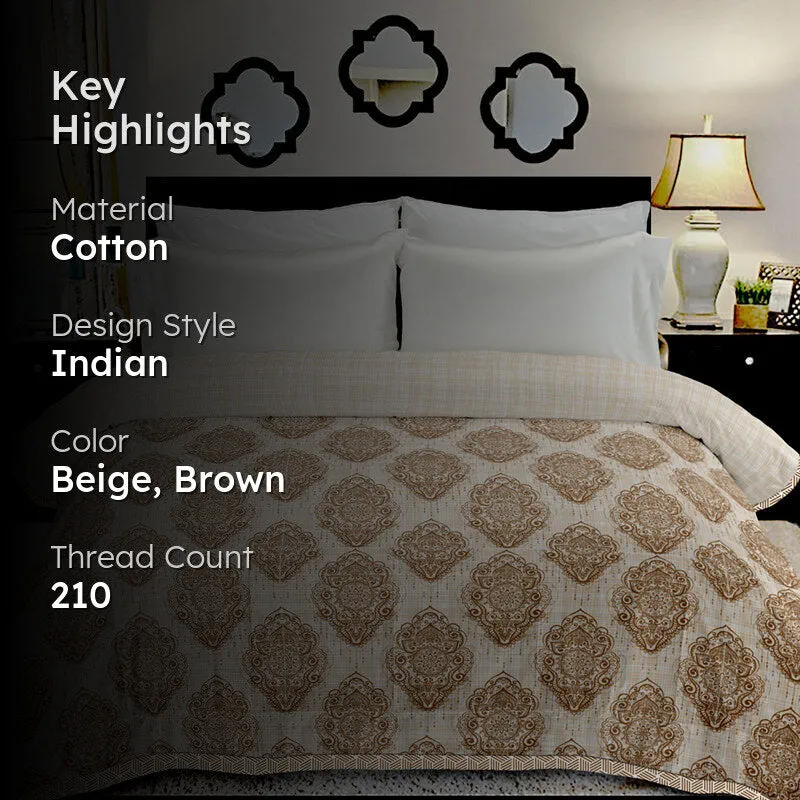 Sargam Ethnic Cotton Dohar (Brown) - 210 TC media 2