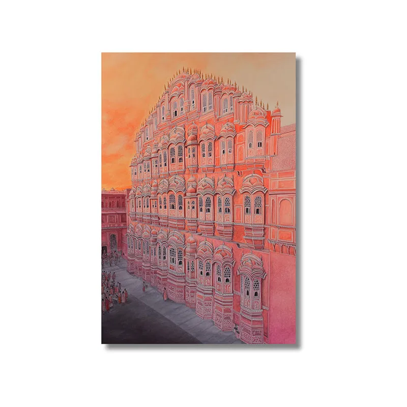 Colors Of Hawa Mahal Wall Painting media 3