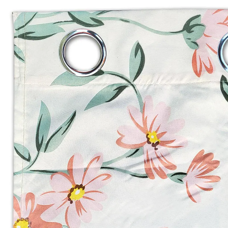 Floral Whispers Cotton Curtain - Set Of Three media 4