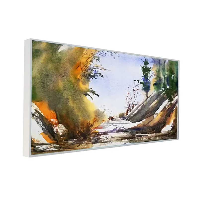 Abstract Path Canvas Wall Painting media 4