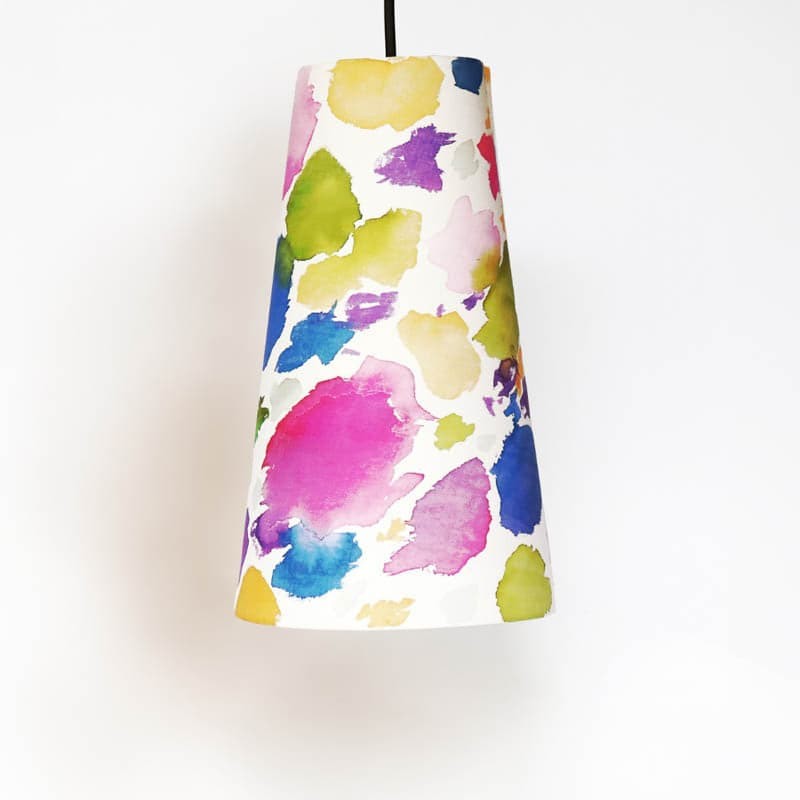 Sponge Patch Handpainted Fabric Ceiling Lamp media 4