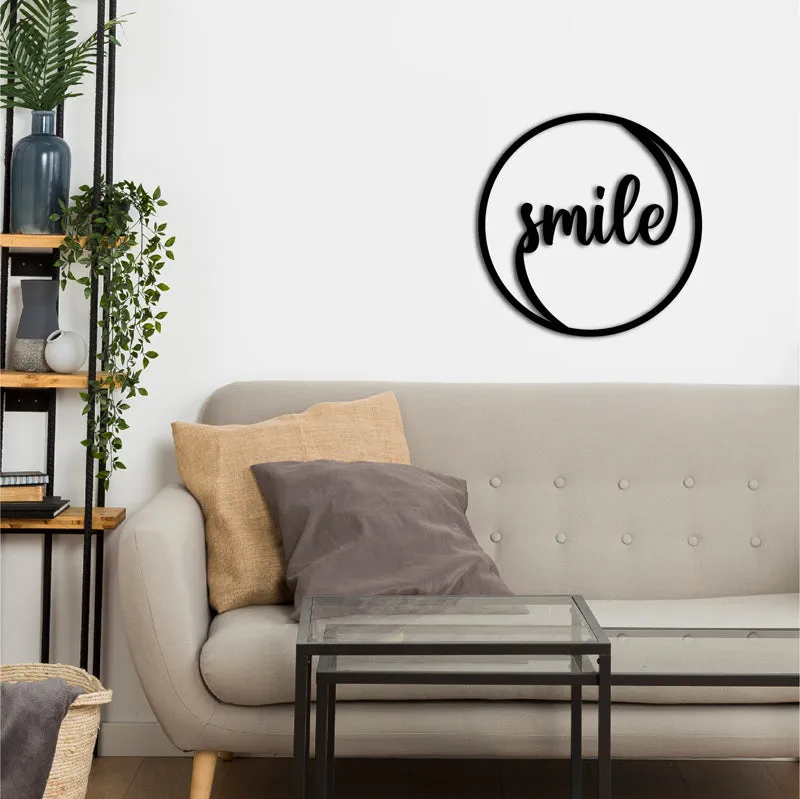Smile Circle MDF & Wooden Wall Accent media 3