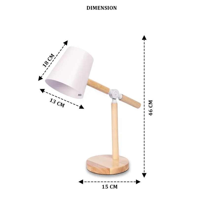 AarviDecor Jensen Decorative Metal Table Lamp - White media 8