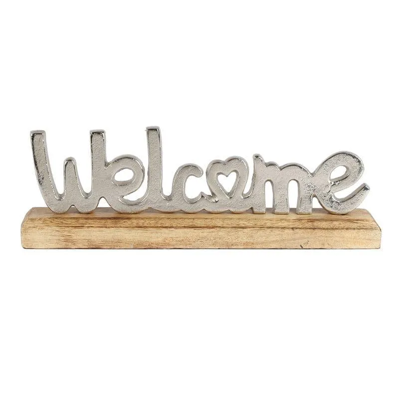 Warm Welcome Typography Showpiece - Silver media 3